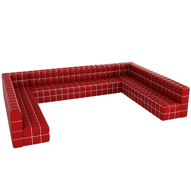 Foshan factory Modern European style PU leather KTV restaurant bar sofa booth seating