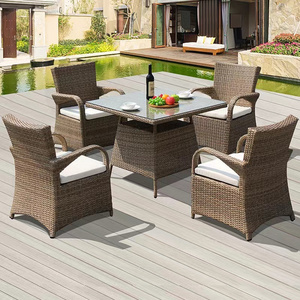 luxury rattan wicker outdoor furniture garden dining table 4 chairs sofa sets