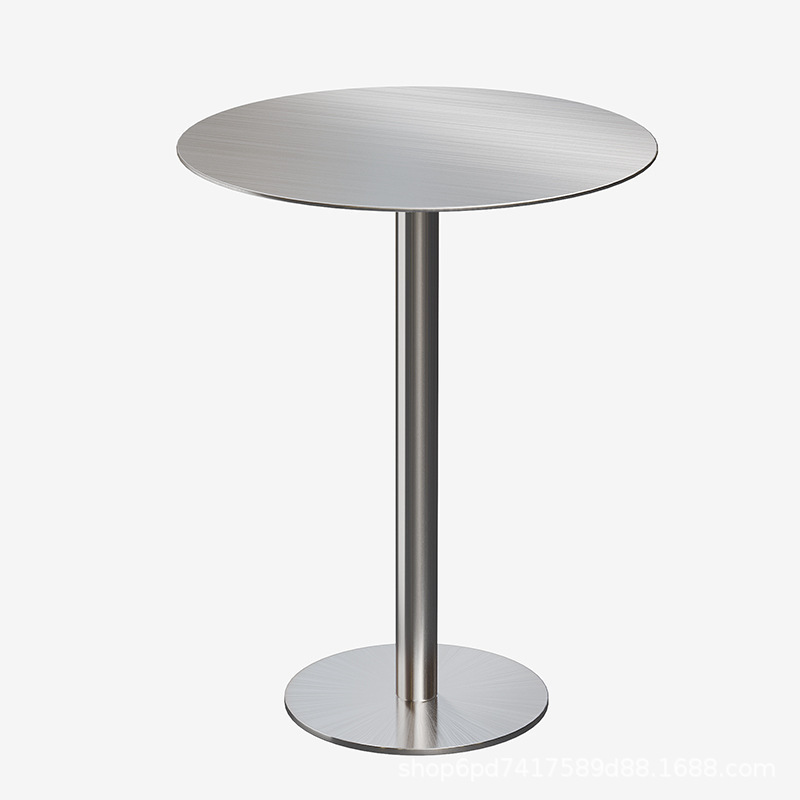 Modern cafe and restaurant heavy duty stainless steel table top dining chair and table for fast food restaurant