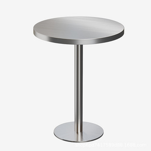 Modern cafe and restaurant heavy duty stainless steel table top dining chair and table for fast food restaurant