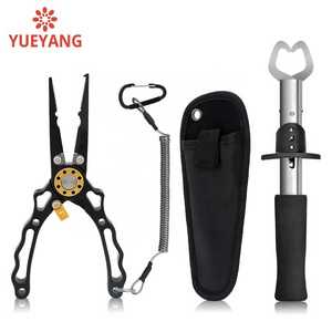 YUEYANG Stainless Steel Anti Corrosion Long Lanyard Hole Fishing Pliers Tools Professional Ultimate Control Fishing Pliers set