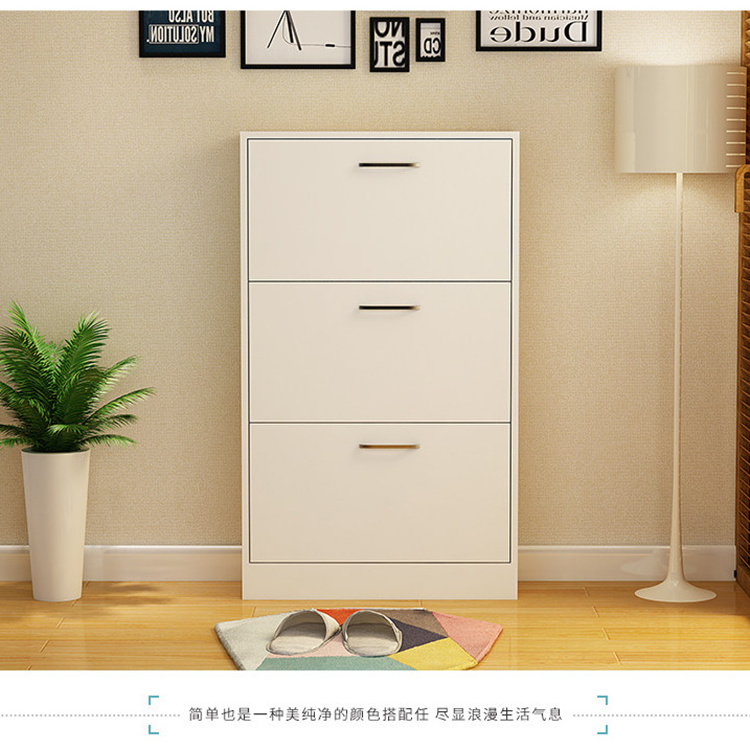 Ultra-thin shoe cabinet door-turning shoe cabine modern and economical door cabinet