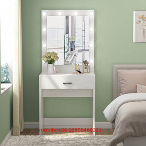 SG-LL110 Vanity Set with Lighted Mirror, Makeup Desk Vanity Dressing Table Dresser Desk for Bedroom Living Room