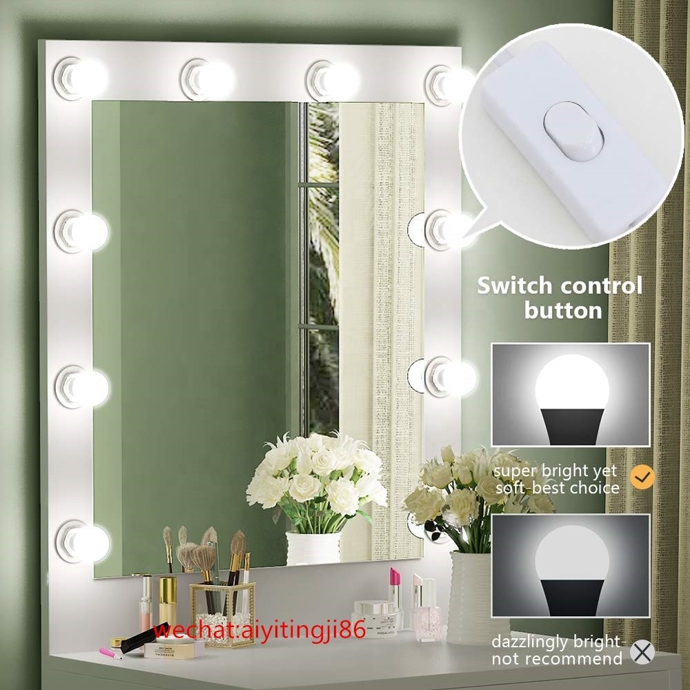 SG-LL110 Vanity Set with Lighted Mirror, Makeup Desk Vanity Dressing Table Dresser Desk for Bedroom Living Room