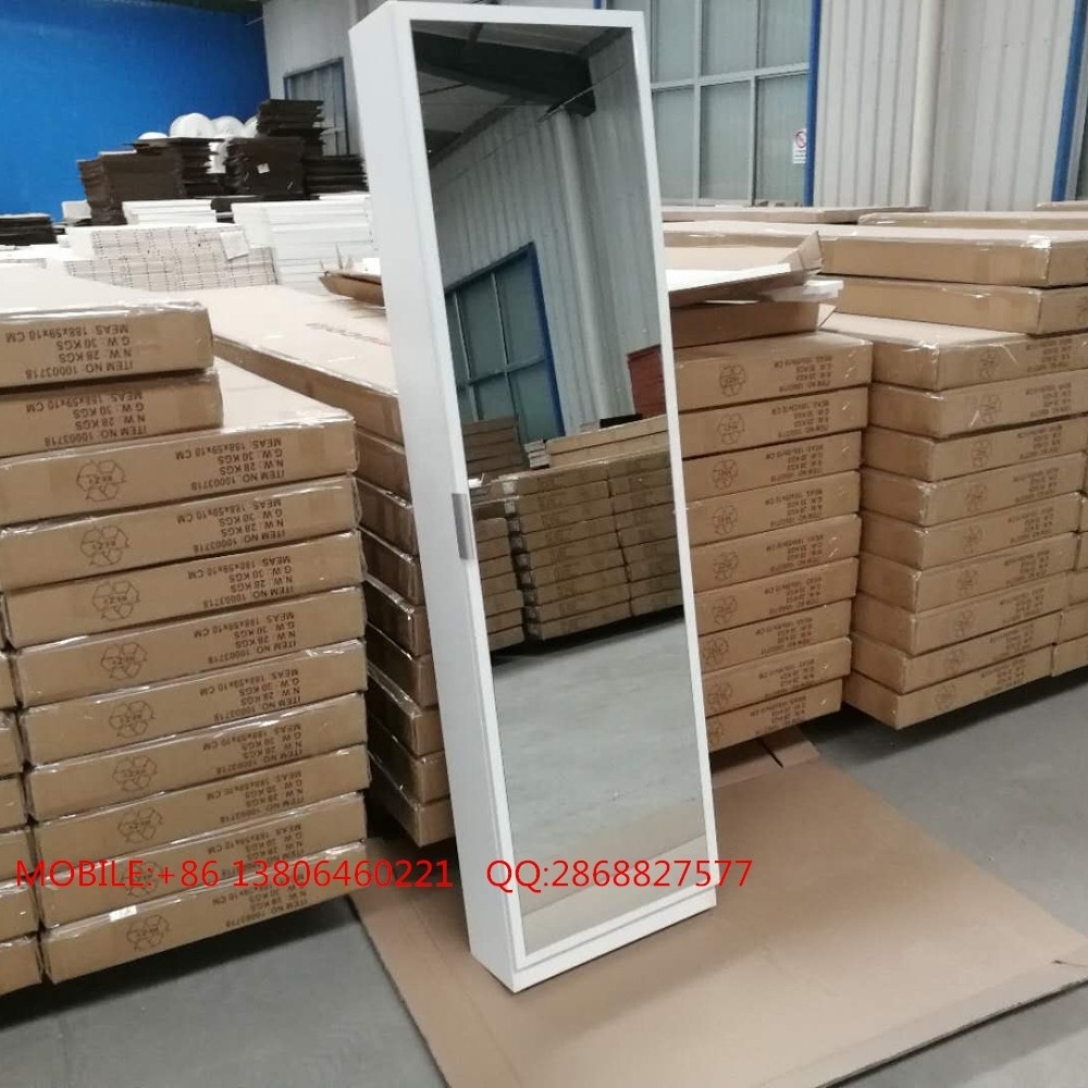 SG-LL140    Full  Mirror 180cm tall melamine particle board shoe cabinet