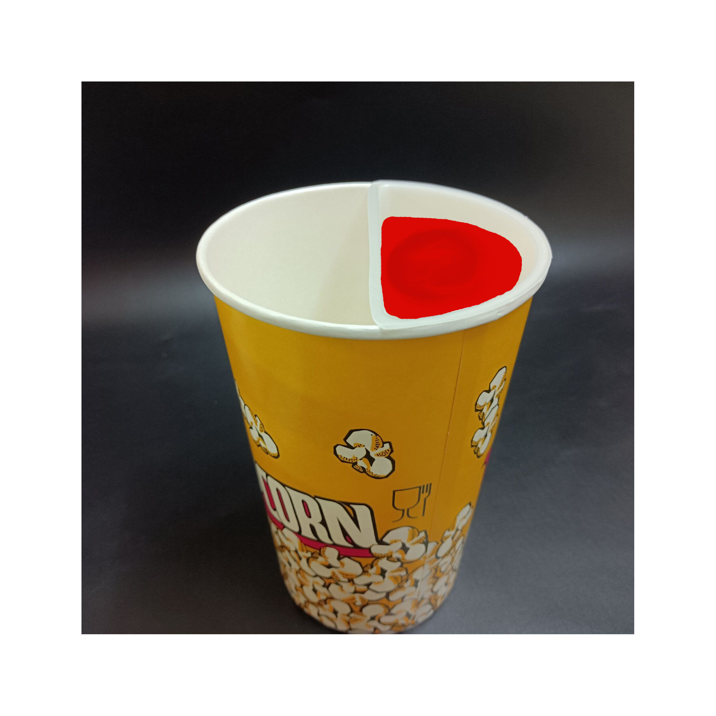 SP2826 Disposable tomato salad dressing container, dip cup that can be hung on paper bucket