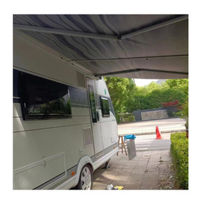 Economical Waterproof RV Motorcycle Camper Accessories Wind-Resistant Aluminium and PVC Awnings-Manual Control System