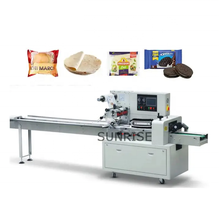 Horizontal Napkin Face small Biscuit Food Pillow Flow Pack Maquina Packing wrapping Machine