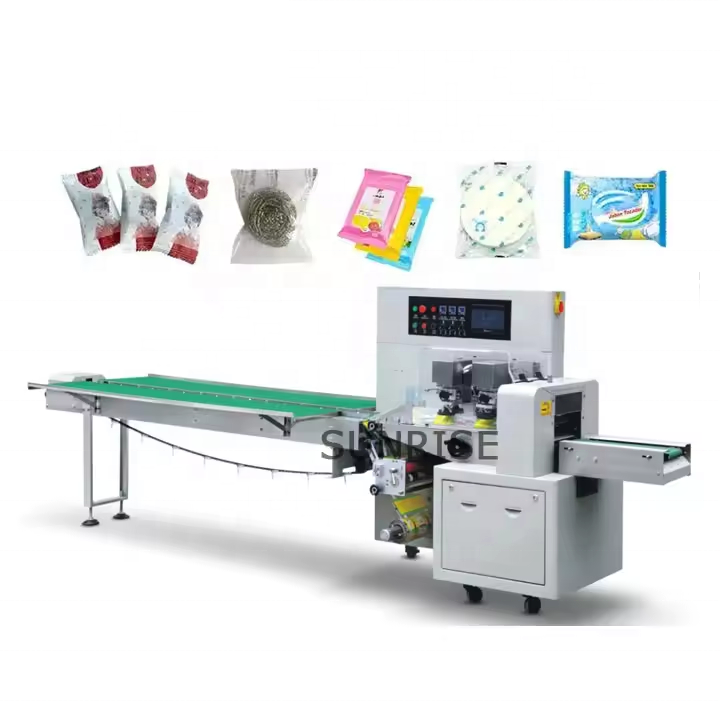 three servo type popsicle bread pillow packaging machine ice cream flow packing wrapping machine