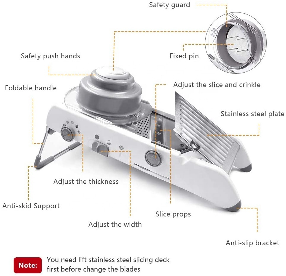 18 in 1 Smart Vegetable Chopper Stainless Steel Mandoline Slicer Cutter Adjustable Potato Slicer Professional Food Dicers