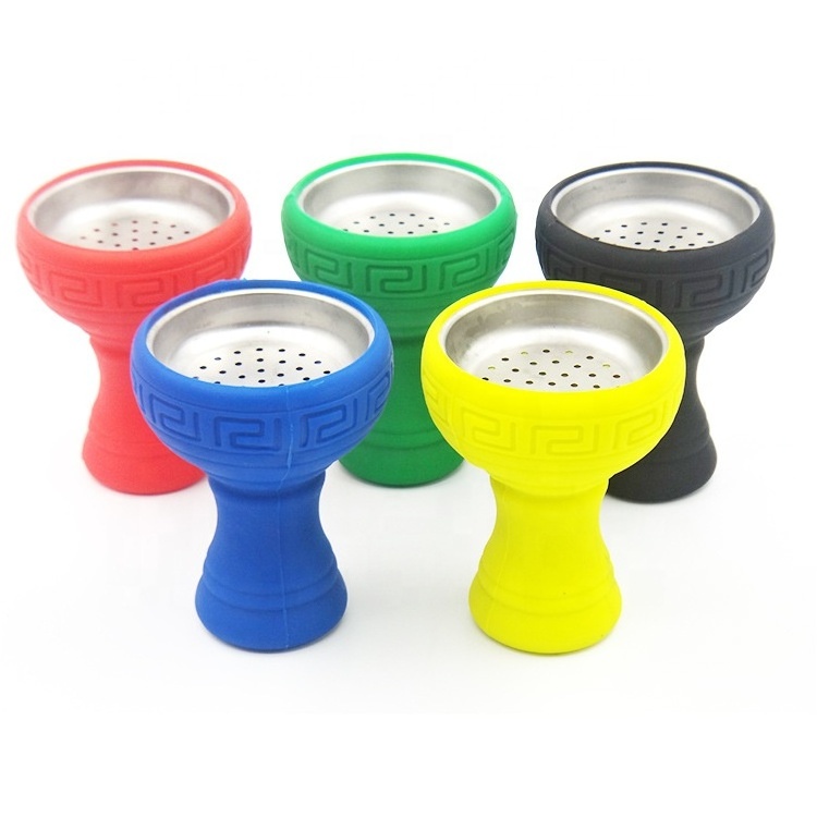 Silicone Black Hookah Bowl Colorful Phunnel Hookah Bowl Heat Management Charcoal Holder for Smoking Silicone Premium Shisha Bowl