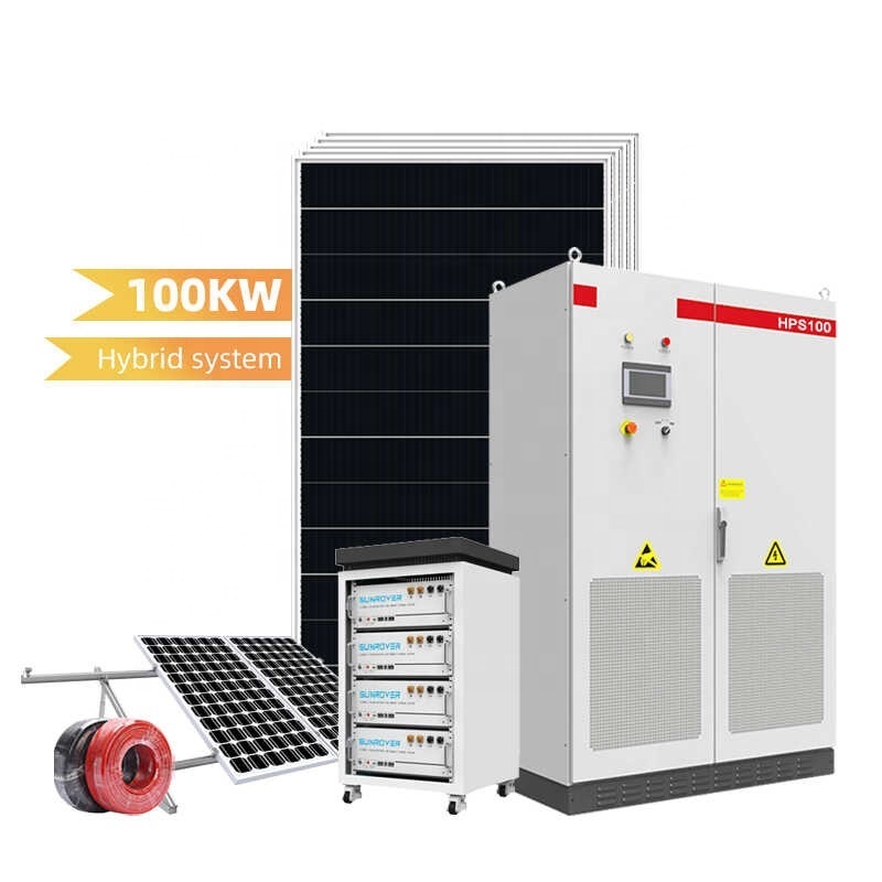 60kw 80kw solar panel kit hybrid inverter 100kw solar system  in Europe