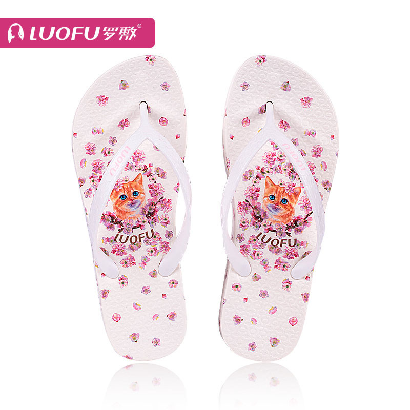 LUOFU 2021 pvc flip flops summer shoes high heels sandals wholesale slippers