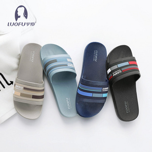 LUOFU pvc home slippers quick drying shoes shower indoor and outdoor men's slipper