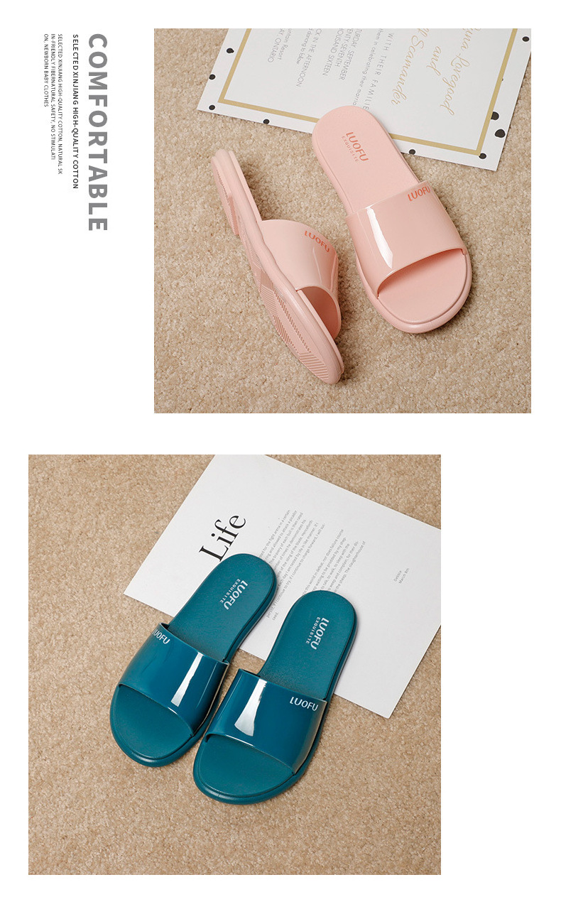 luofu 2021 New Women Shoes Slide Ladies Slipper Womem's Bowknot Upper Flat Sandals