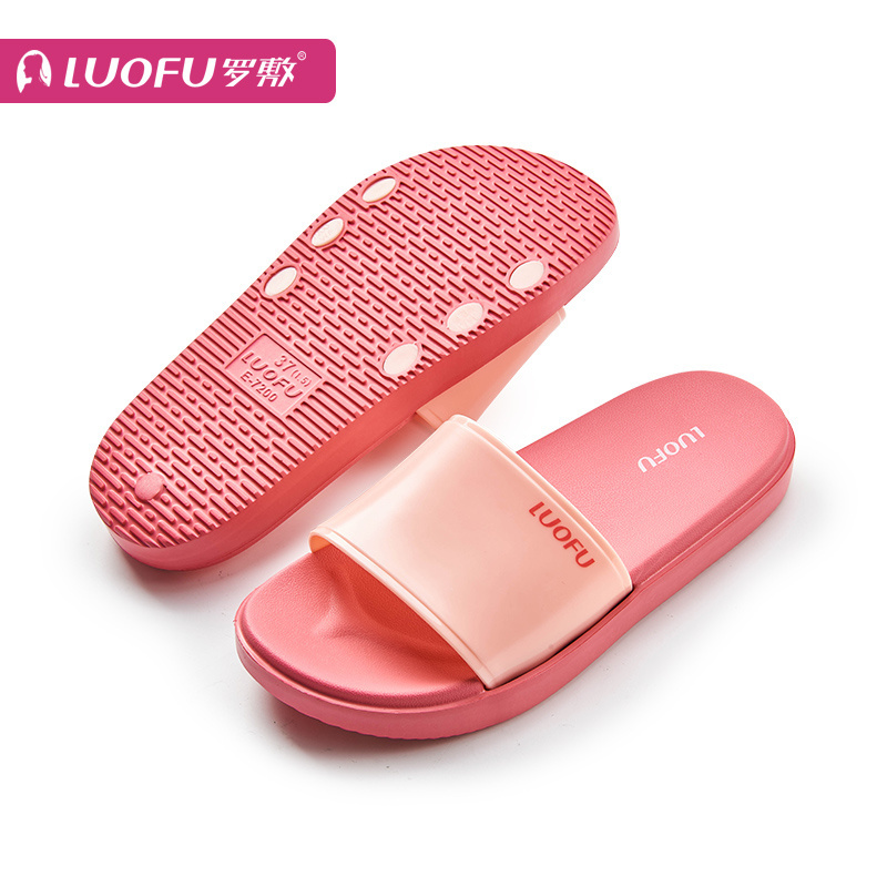 Luofu Slippers women summer outing fashion new style personality thick-soled waterproof indoor home non-slip ladies beach shoes