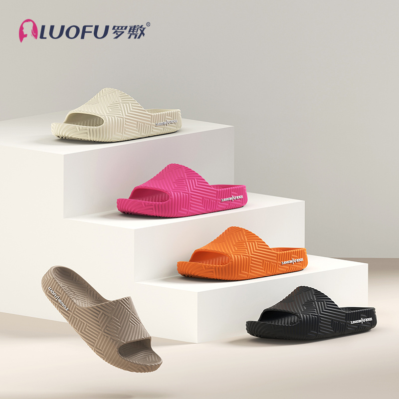 LUOFU lady new slippers four seasons indoor home bathroom anti-slip wear women's couple eva sandals and slippers flipflops