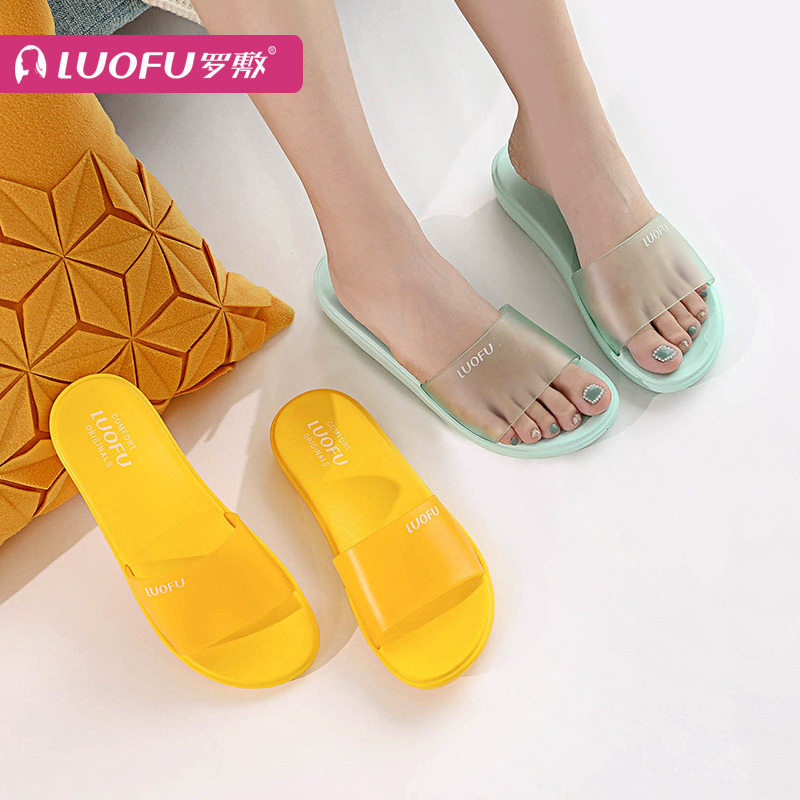 LUOFU EVA comfortable slippers mother and daughter matching shower slippers and sandals jelly shoes