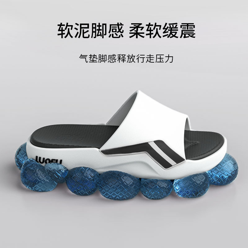 luofu New summer sports slippers men's tide thick bottom waterproof outer wear non-slip EVA men slippers