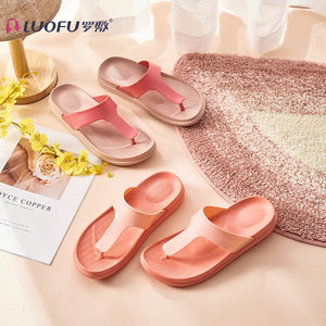 LUOFU EVA Wholesale women shoes custom slippers sandals ladies Simple Design Outdoor Flip-Flops Slippers