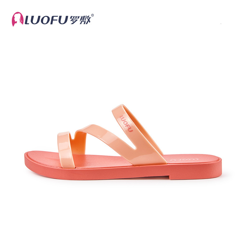 Luofu PVC lady jelly Sandals Anti slip Wear resistant Casual Beach Shoes