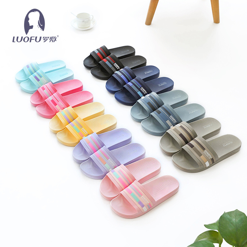 LUOFU pvc home slippers quick drying shoes shower indoor and outdoor men's slipper