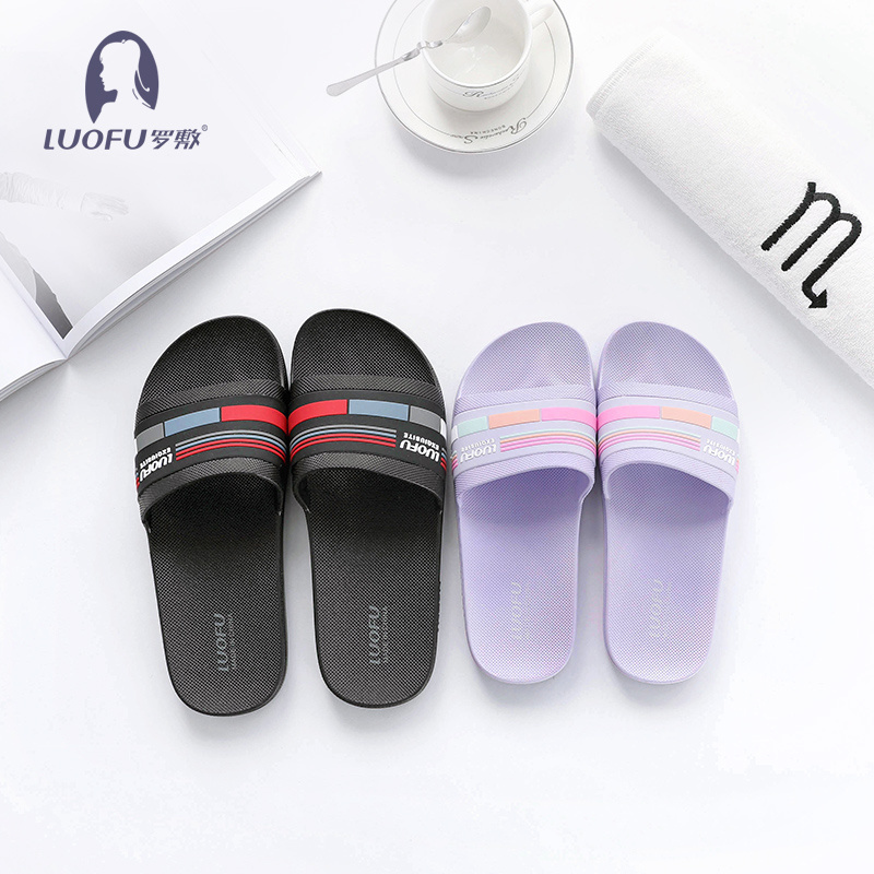 LUOFU pvc home slippers quick drying shoes shower indoor and outdoor men's slipper