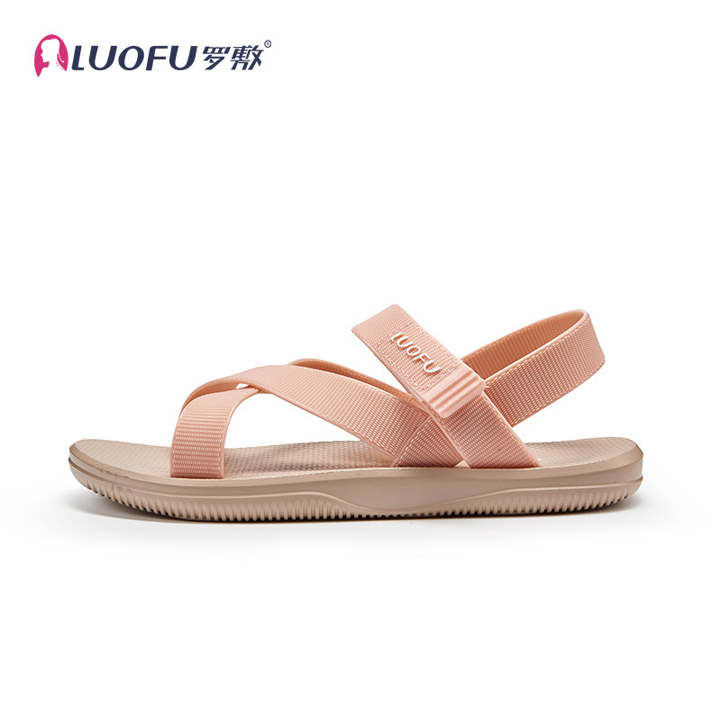 Luofu PVC lady Outdoor Open toed Sandals Anti slip Wear resistant Casual Beach Shoes