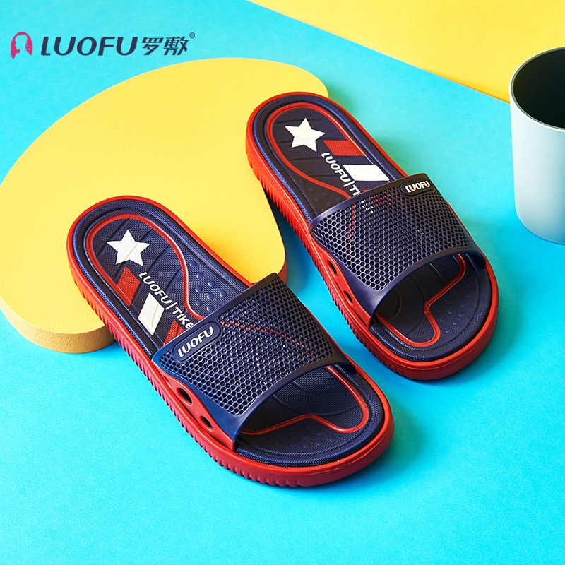 LUOFU 2021 MEN casual summer shoes high Quality Wholesale Custom Cheap men's slippers