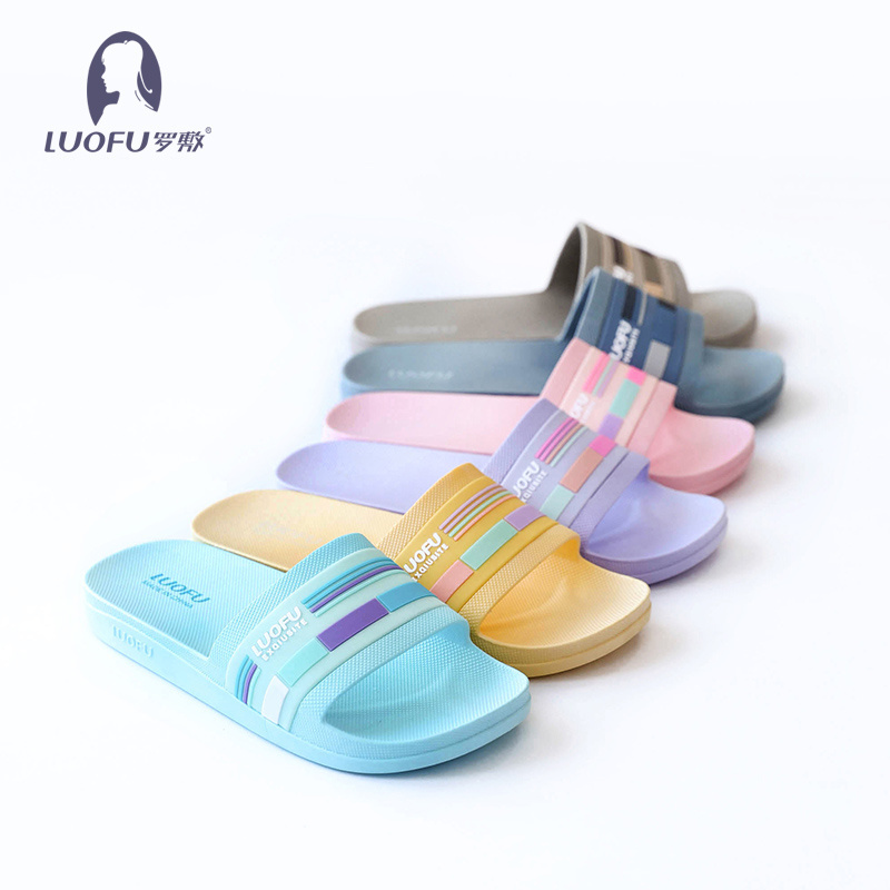 LUOFU pvc home slippers quick drying shoes shower indoor and outdoor men's slipper