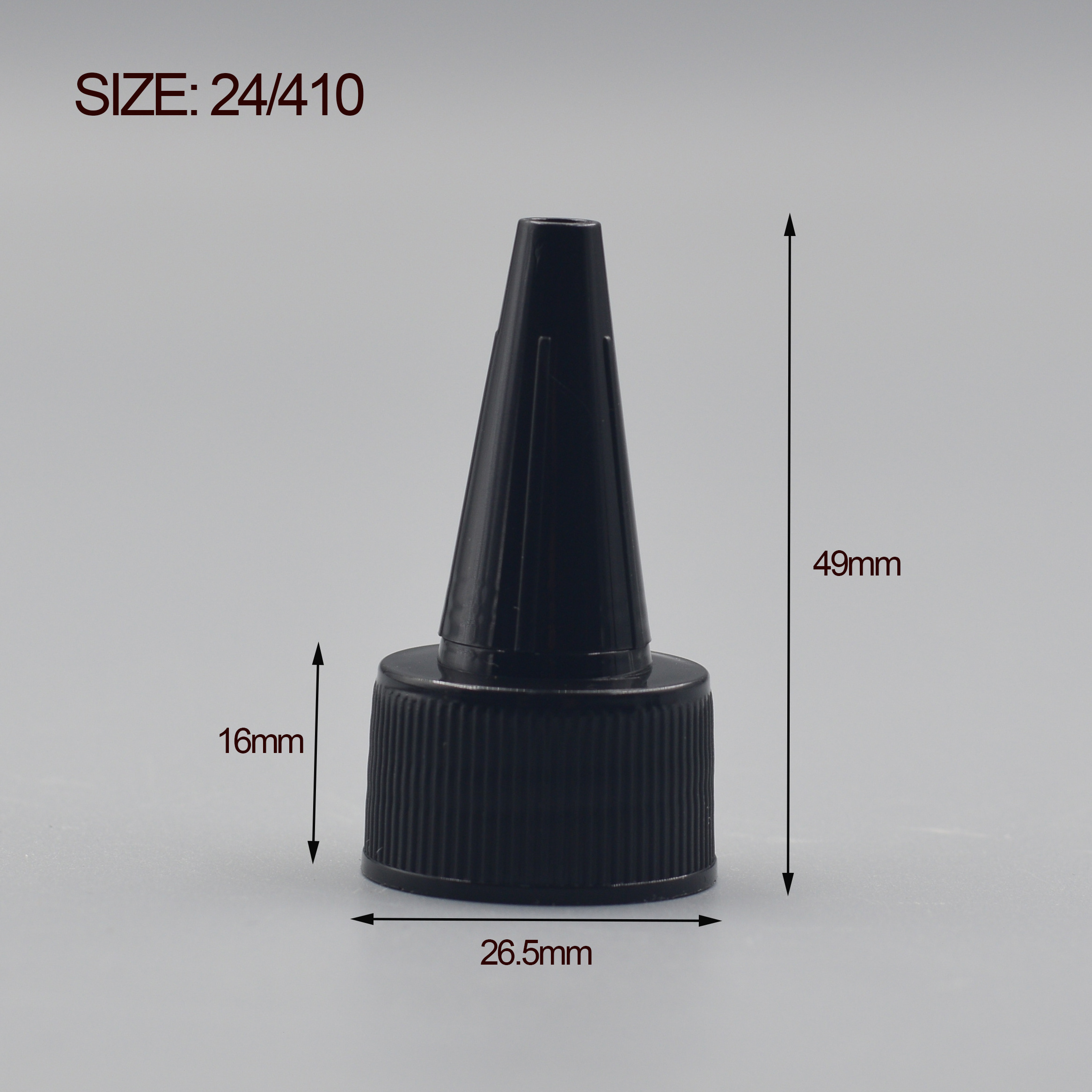 24/410 Long Nozzle Plastic Dropper Cap 18mm 20mm 24mm 28mm Squeezing Cap Ketchup Bottle Cap Glue Spout Bottle Lid