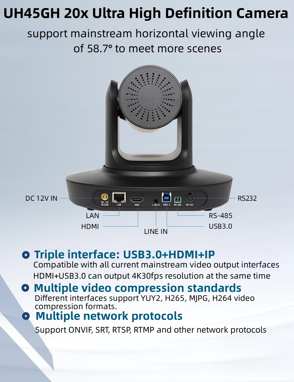 4k sdi networking devices ptz 4k ndi video conference ptz broadcast 4k camera ptz ndi uhd camera for live streaming