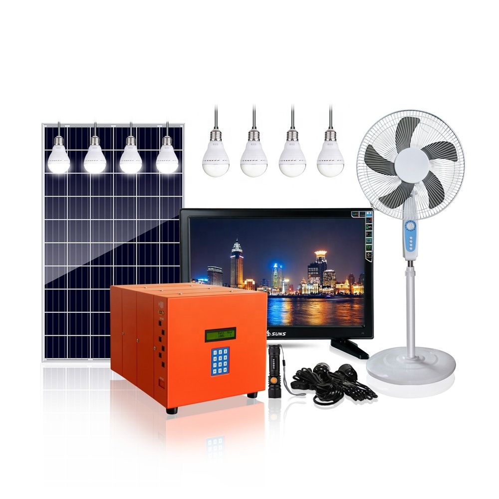 Top Quality Pay as you go Home Lighting Kit Off-grid Solar System 80W 100W 120W Customizable Power Solar Home Kit