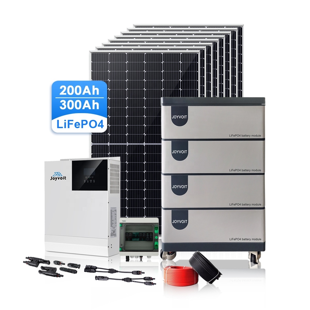 Home Solar generator Stackable battery Energy Storage system 10KW solar panels kit with inverter and Lithium ion batteries