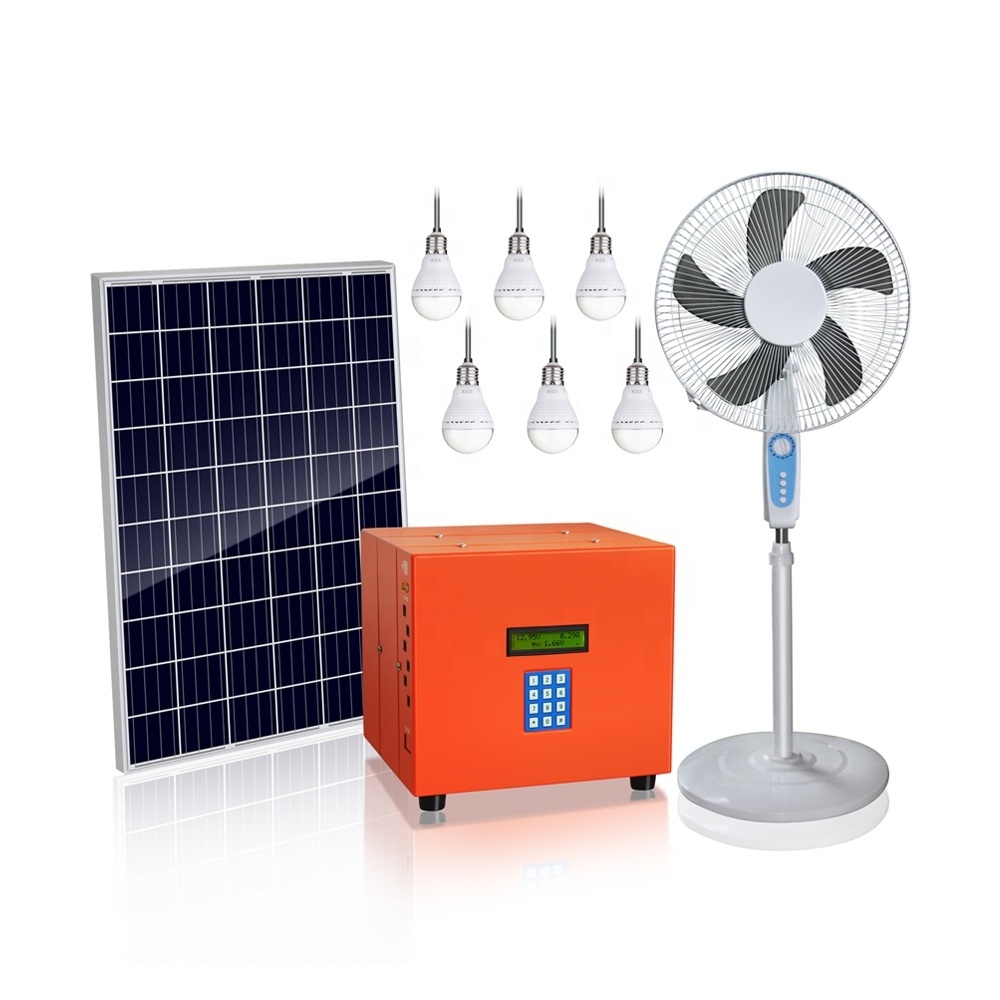 Quality Solar Energy System PAYG Generator station 60W Prepaied Home Solar Photovoltaic Kit for DC TV Fans Radio Lamps