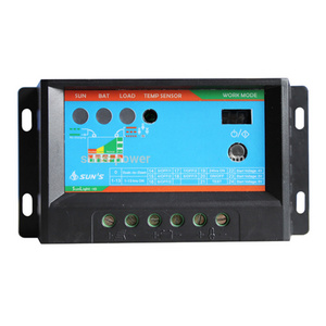 China competitive price Wind Lithium ion 12v 24v 10a solar pwm charge controller with charger