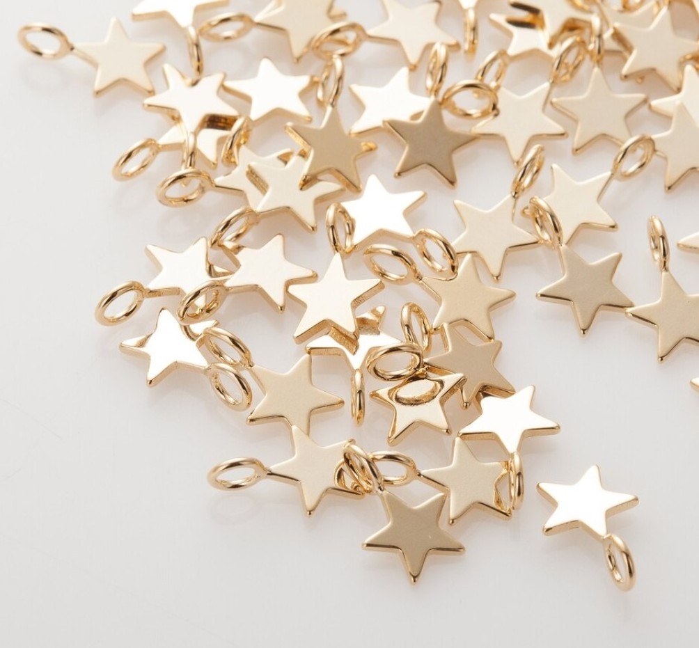 Wholesale High Quality 18k Gold Plated Tiny Star Charms For Necklaces Jewelry Making Stainless Steel Charms Pendant For Bracelet