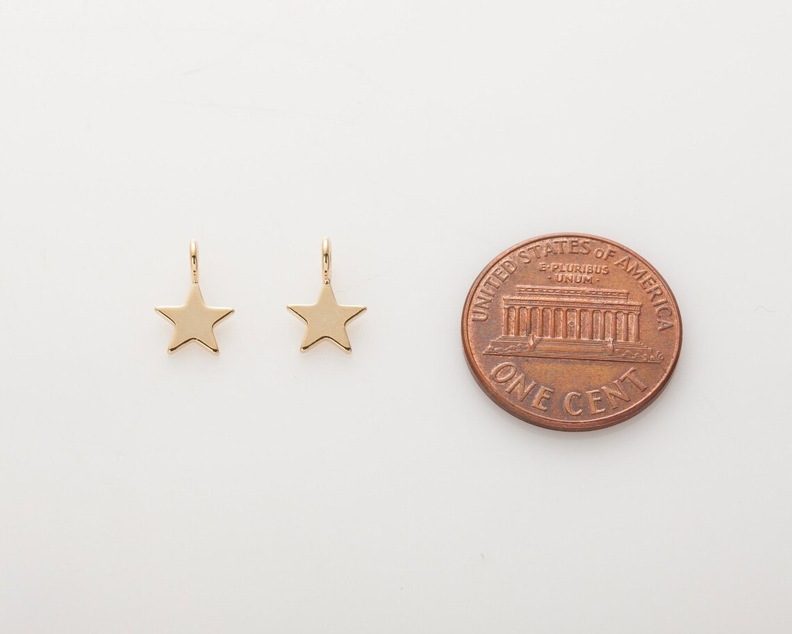 Wholesale High Quality 18k Gold Plated Tiny Star Charms For Necklaces Jewelry Making Stainless Steel Charms Pendant For Bracelet