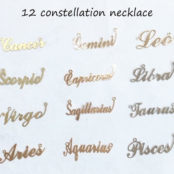 Variety Styles Stainless Steel Zodiac Nameplate Necklace Wholesale Custom Jewelry Manufacturer