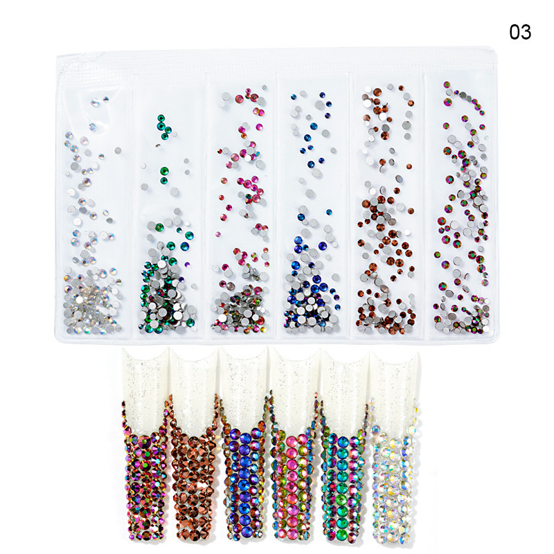 Nail Rhinestones Multi-size Crystal Manicure Rhinestones Nail Decoration Strass Charms Stones For 3D Designs Nails Accessories