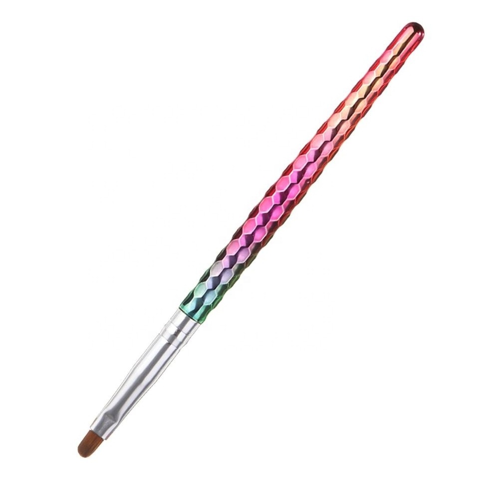 6 style Mermaid Honeycomb Handle Nail Art Acrylic UV Gel Extension Brush Flower Design Drawing Painting Pen Set