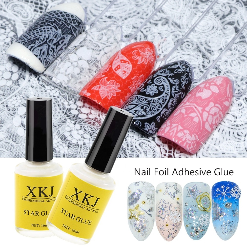 16ml Nail Glue for Nail Art Transfer Foil Holographic Adhesive Decal Starry Glue Foil Nail Tip Manicure Tool Decoration