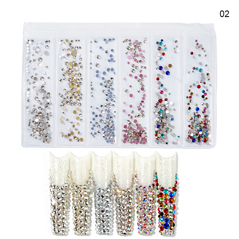 Nail Rhinestones Multi-size Crystal Manicure Rhinestones Nail Decoration Strass Charms Stones For 3D Designs Nails Accessories