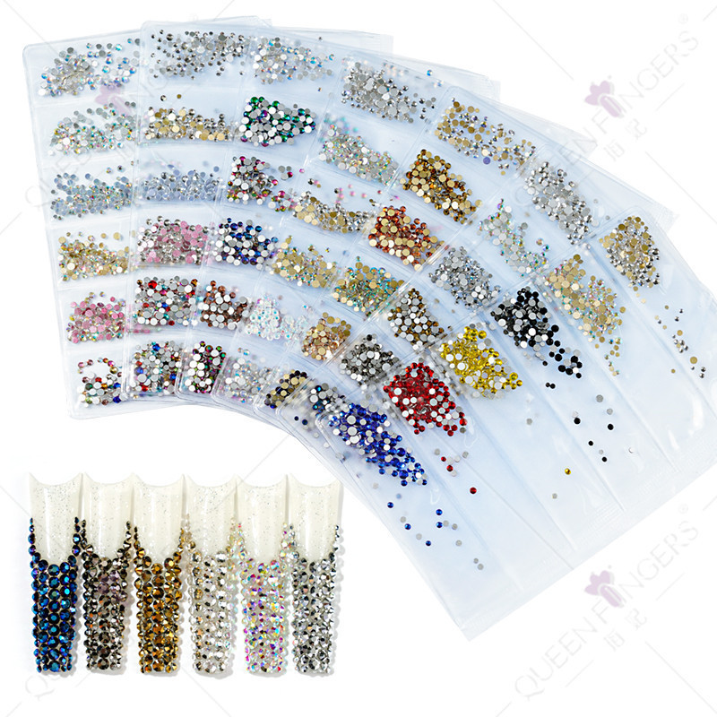 Nail Rhinestones Multi-size Crystal Manicure Rhinestones Nail Decoration Strass Charms Stones For 3D Designs Nails Accessories