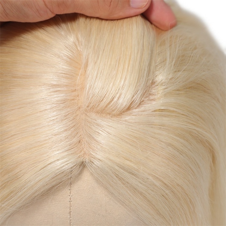 2024 Full Lace Silk Base Wig For White Women Long Woman Human Hair Toppers Silk Top Closure