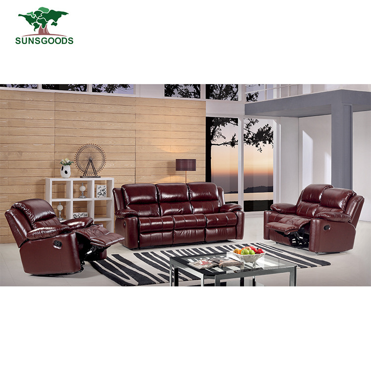 High Quality Recliner 3 2 Seater Sofa Leather Sofas China