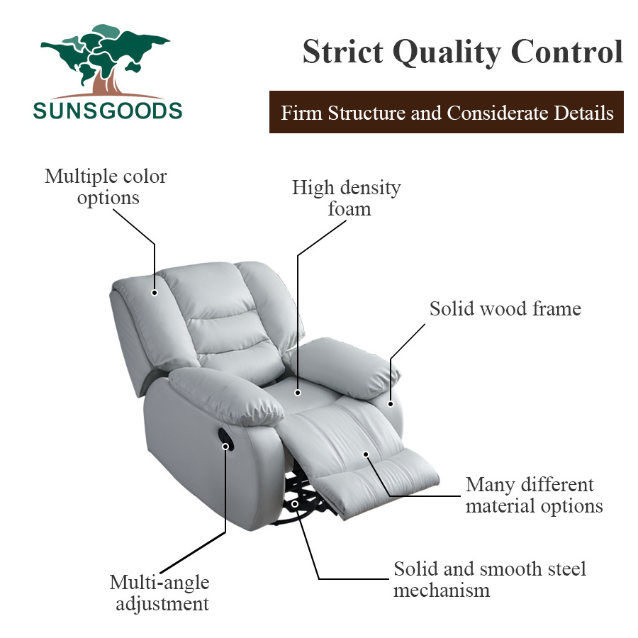 Hot Sell Sectionals Reclining Sofa Comfortable Leather Recliner Sofa Set Living Room Furniture Sets Couch Living Room Sofas