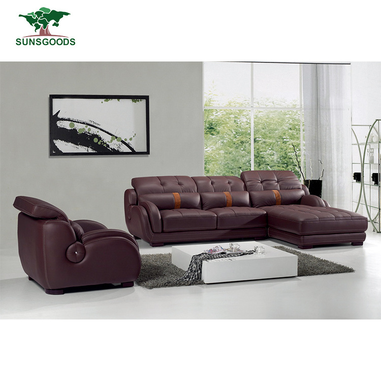 Wholesale Price Cow Leather Sofa Dubai Leather Living Room Sofa Furniture Couch