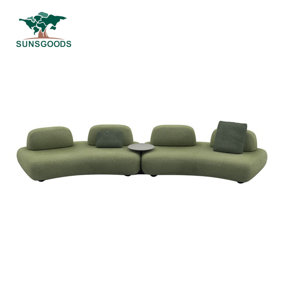 Italian designer living room sofas modern furniture modular sectional floor 7 seat corner curved sofa sets