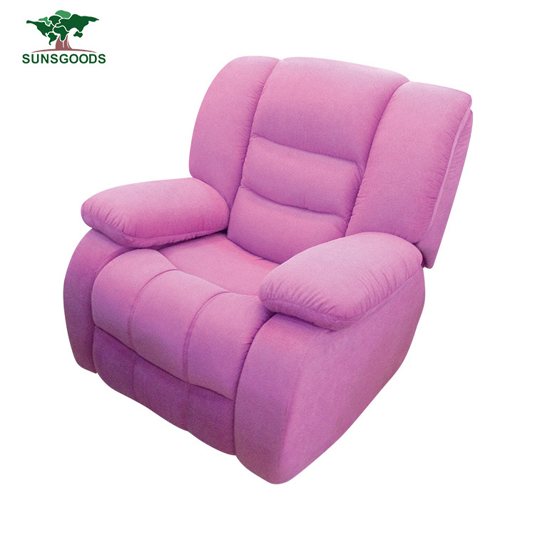 Modern Reclining Chair For Home, Pink Section Sofa For Living Rooms